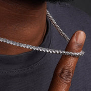 Cadena Tenis con Circonitas Redondas de 4 mm en Plata 925 – Brillo clásico