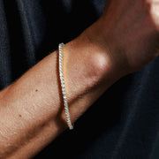 Pulsera Tennis Zirconia 3mm - Plata 925 con Rodio