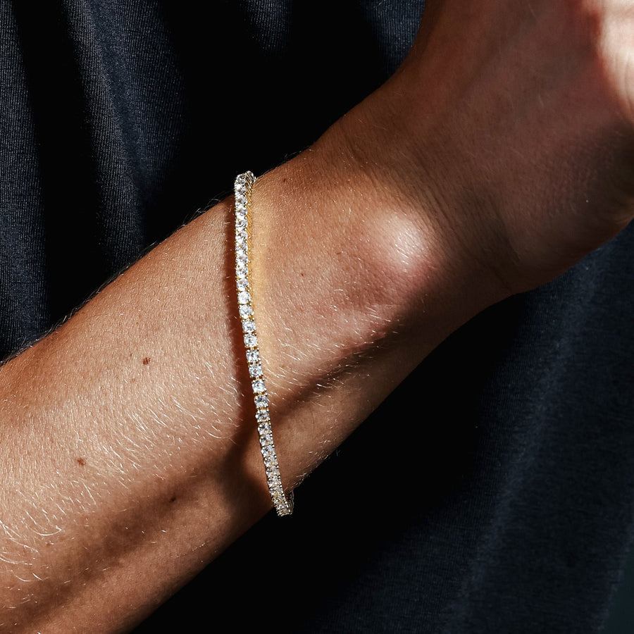 Pulsera Tennis Zirconia 3mm - Plata 925 con Rodio