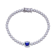 Pulsera Tenis con Halo Central en Plata 925 – Elegancia diaria