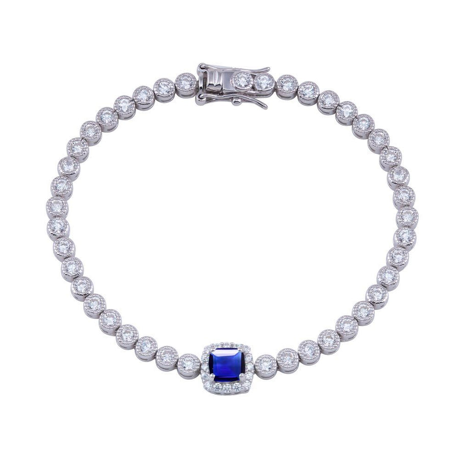 Pulsera Tenis con Halo Central en Plata 925 – Elegancia diaria