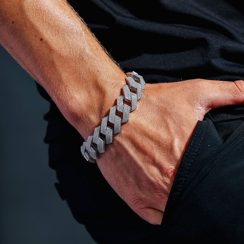Pulsera Cubana Miami con Circonitas en Plata 925 – Brillo audaz