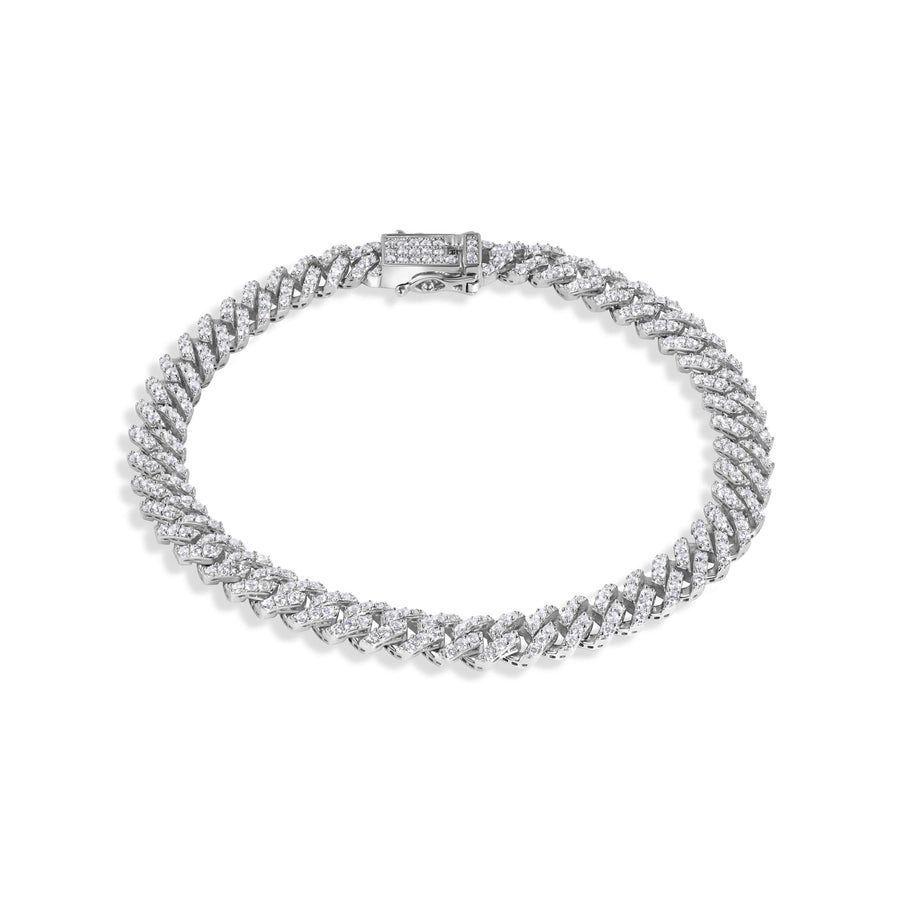 Pulsera Mónaco con Zirconias en Plata 925 – Ancho de 6,6 mm