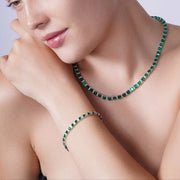 Pulsera Tenis Azul, Verde y Clara en Plata 925 – Brillo que combina