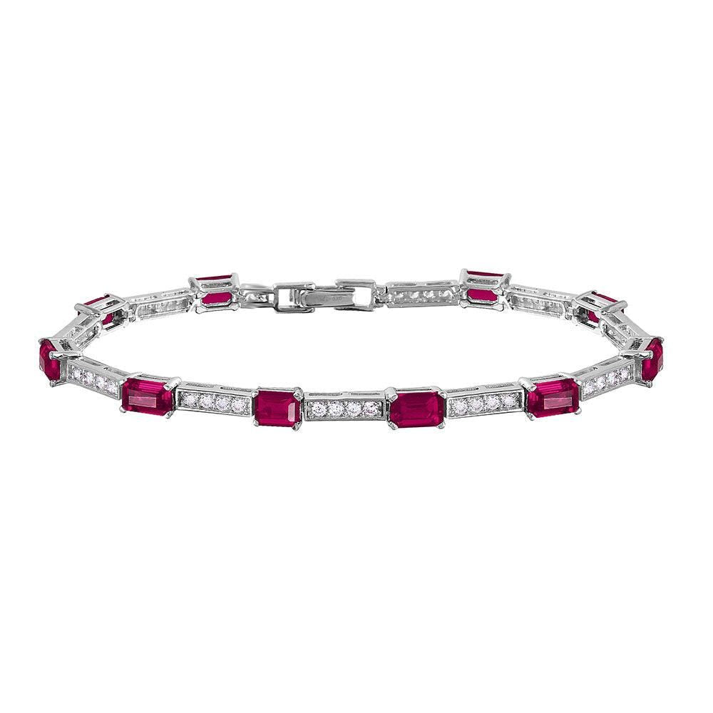 Pulsera Tenis Baguette Verde y Clara en Plata 925 – Frescura en color