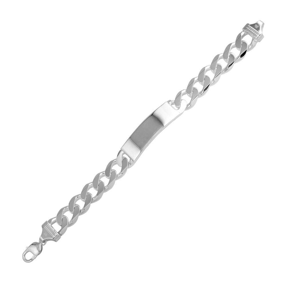 Pulsera Identificación Curb 6,8 mm en Plata 925 – Grabado personal