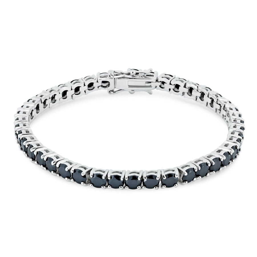 Pulsera Tenis Zirconia Negra 4 mm en Plata 925 – Drama sofisticado