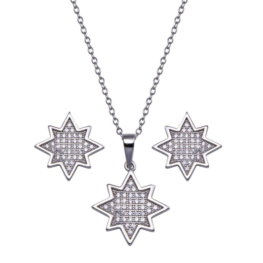 Set Estrella con Zirconias en Plata 925 – Brillo que deslumbra
