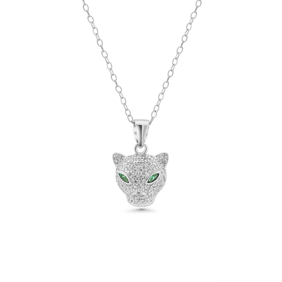 Set Leopardo con Ojos Verdes en Plata 925 – Estilo salvaje