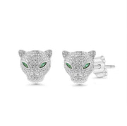 Set Leopardo con Ojos Verdes en Plata 925 – Estilo salvaje
