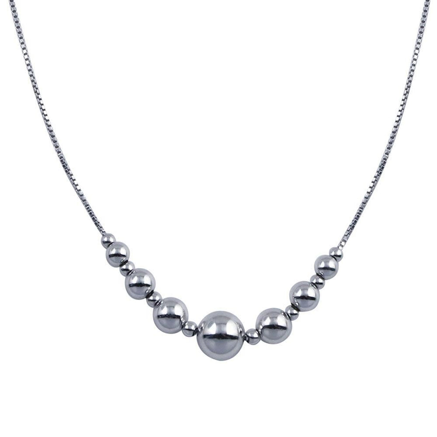 Collar de 15 Cuentas Brillantes - Plata 925 con Rodio