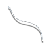 Pulsera tennis de zirconias de 3 mm en plata 925 con rodio sobre fondo blanco